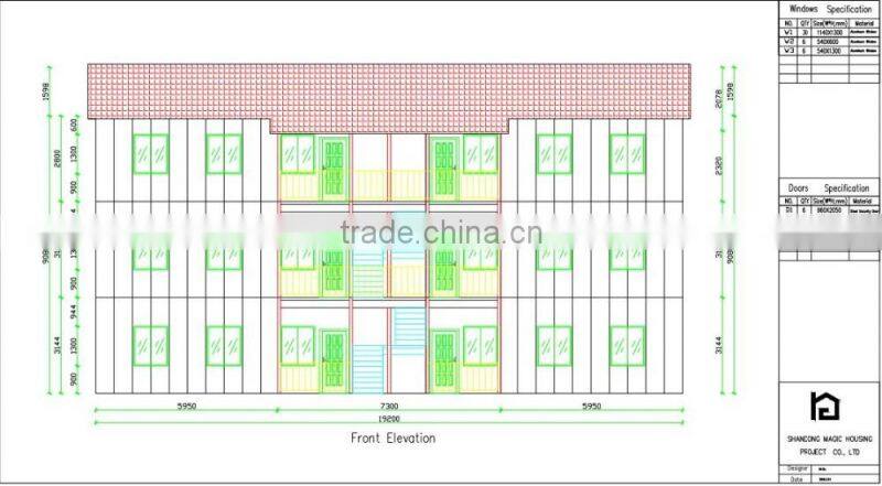 Fast Assembling modern prefabricated house/prefab villa/mobile villa