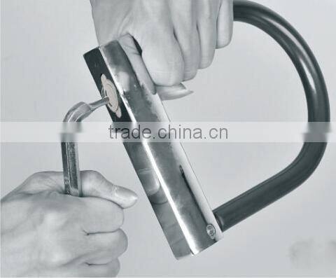 Hardened Shackle U Lock, Double Locking Mechanism, Security Cylinder