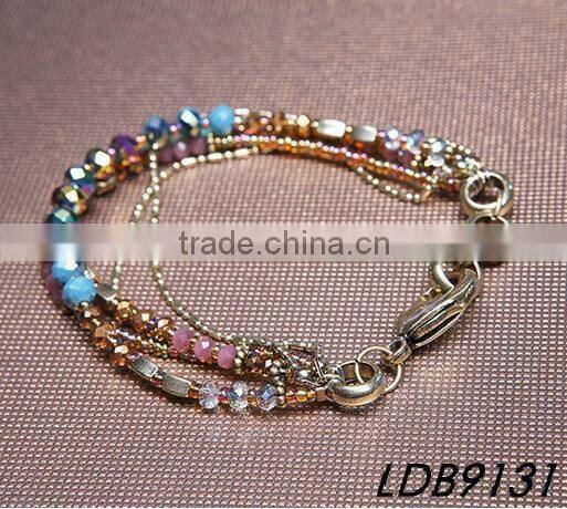 Gold and Gun Metal Alloy Interval Bracelets Fashion Jewelry