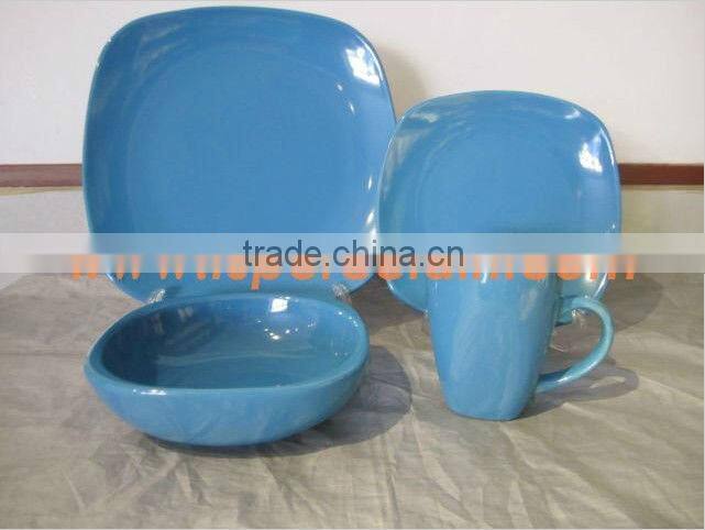 16pcs glazed stoneware dinner set