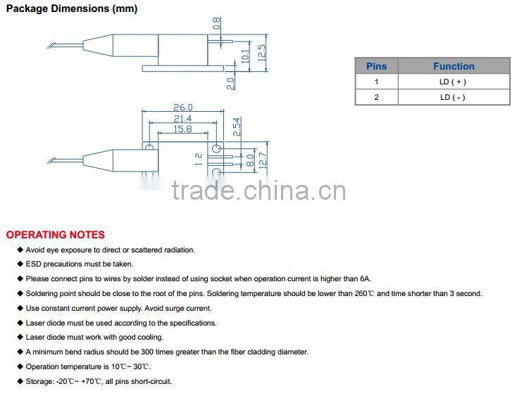 830nm 1W Fiber Coupled Diode Laser
