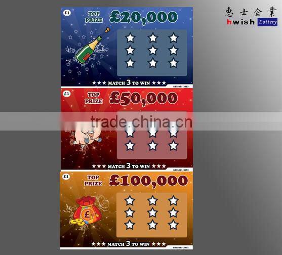 scratch to win lottery card