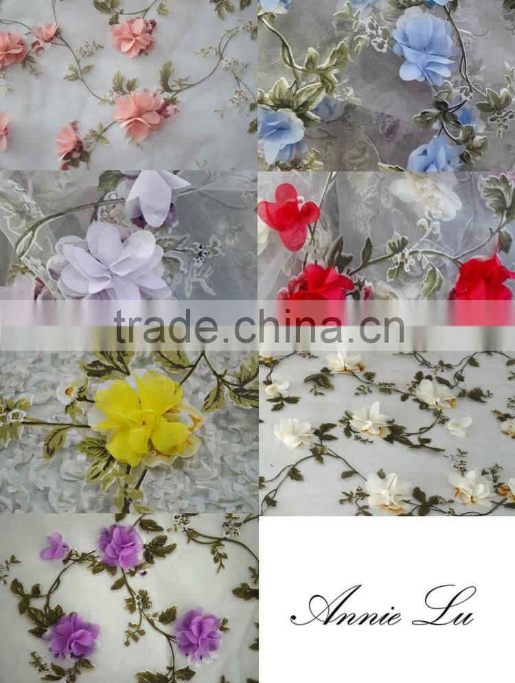 13"*108" organza embroidered wedding table runner