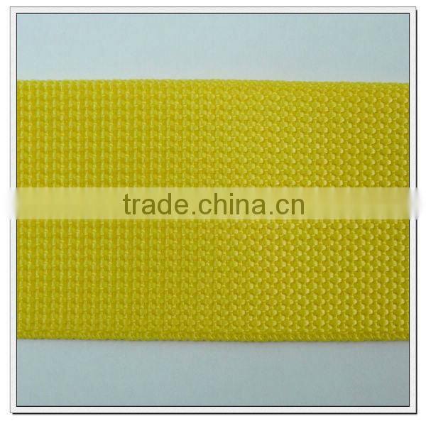 2 inch yellow pp webbing for luggages,50mm pp strap for bags