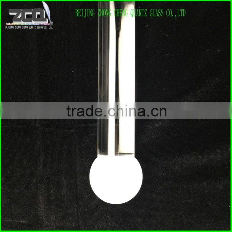 High Quality Crystal Quartz Glass Rod With A Fine Grind Ball Ending