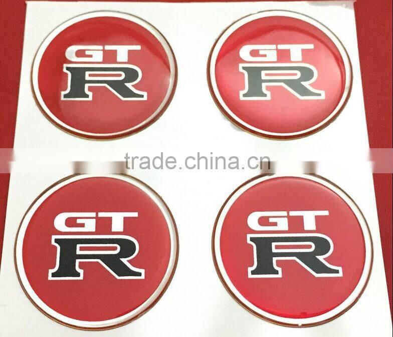 silver epoxy logo sticker with glue (M-EP306)