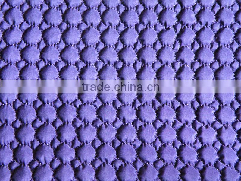 Padded winter embroidery quilting jacket/garment fabric