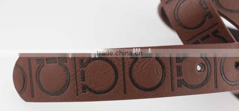 1 INCH Men's fashion Black PU leather belt casual waist belt for jeans