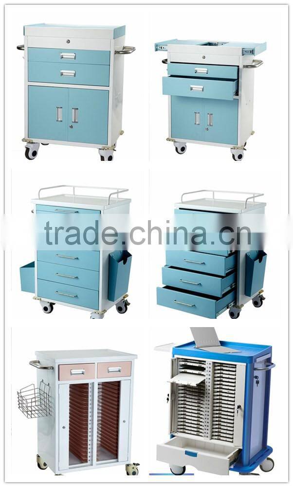 hospital stainless steel laboratory trolley