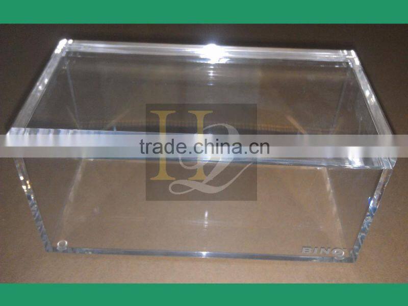 High quality customized size acrylic display box with lid