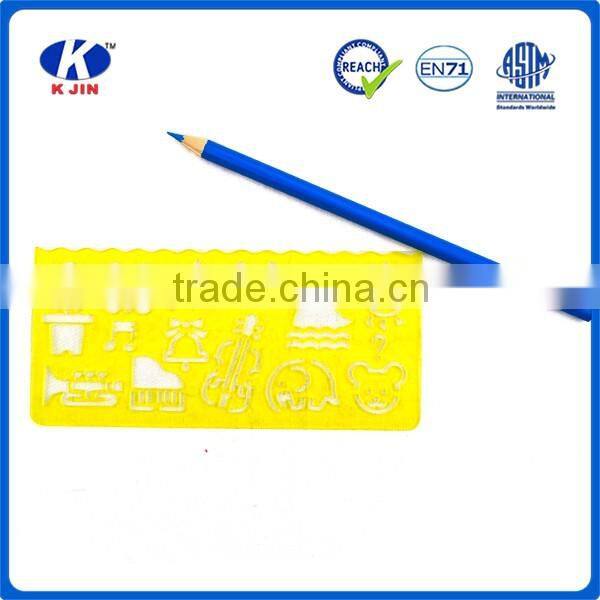 Wholesale cheap price different shapes drawing plastic stencil ruler for kids