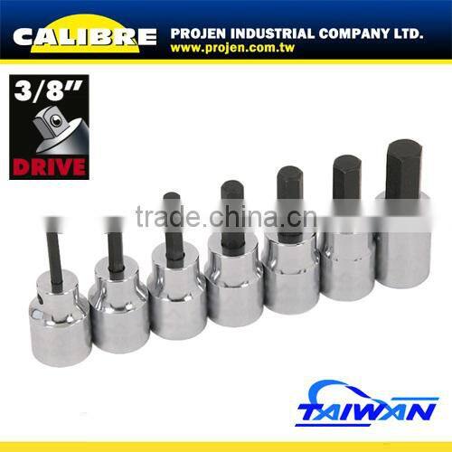 CALIBRE 7pc 3/8"Dr Hex Socket Bit Set