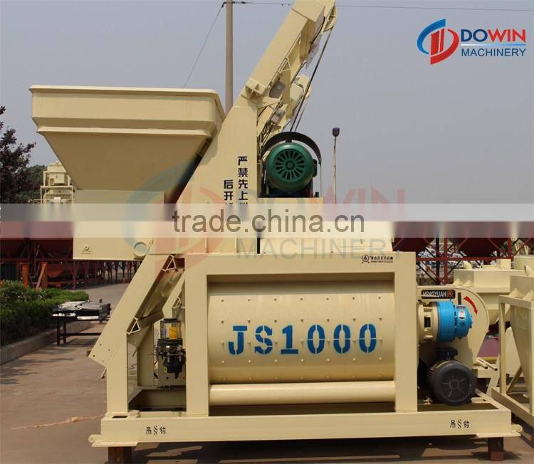 China twin shaft js series js1000 concrete mixer
