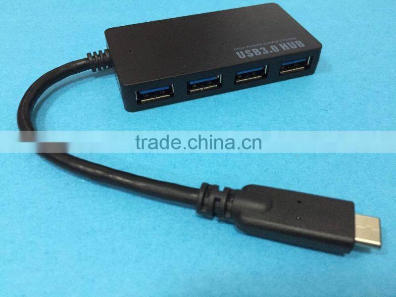 The Newest USB 3.1 Type C Male to Four Port USB 3.0 A type Female Hub