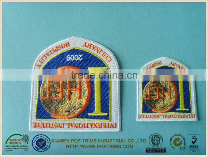 Iron-on back side emboridery patch in different size