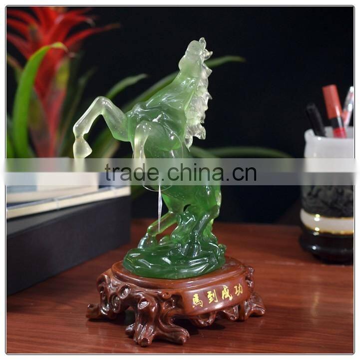Resin Jade Chinese luckly horse ,Fengshui Horse