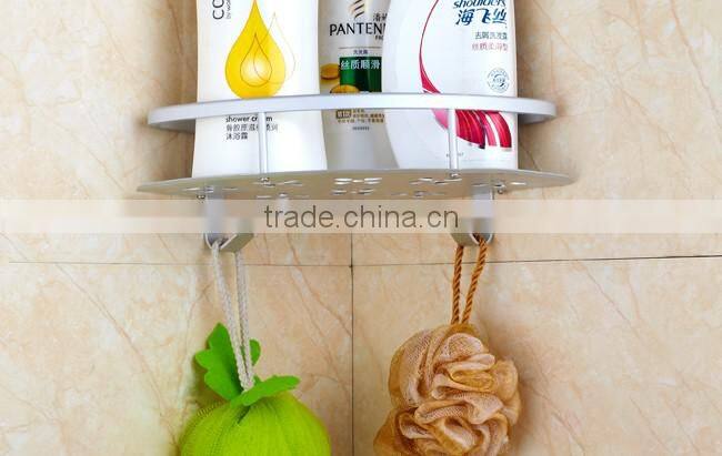 3 tier Triangle Bathroom Basket Bathroom Corner Shelf Hanger aluminum Bath Shelf Bathroom Storage Basket