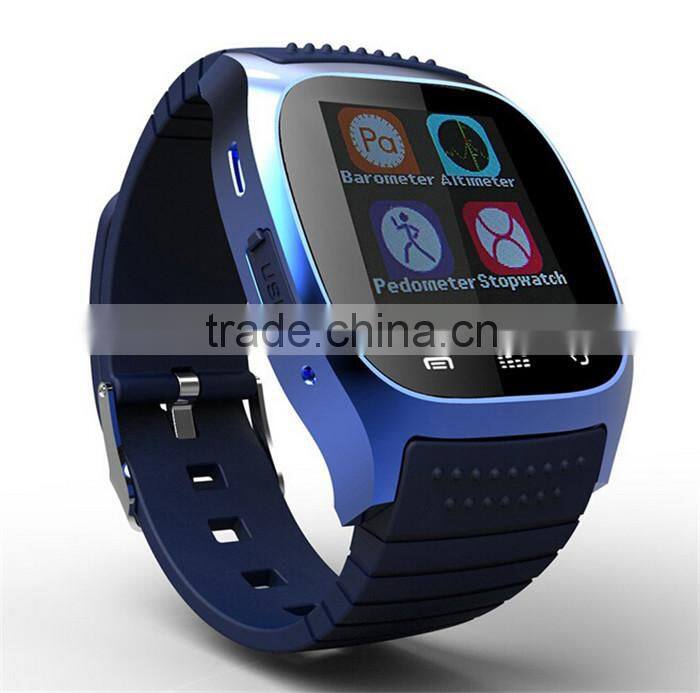 Smart Bluetooth Watch with LED Display Barometer Alitmeter Music Player Pedometer for Android IOS Mobile Phone