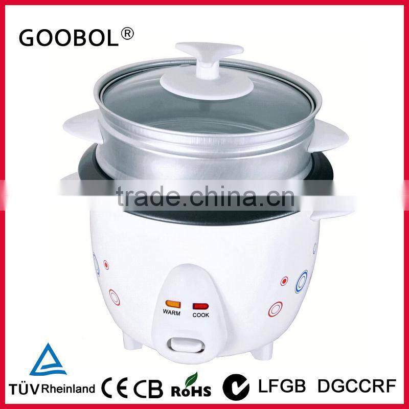 small drum shape rice cooker for Europe market with steamer