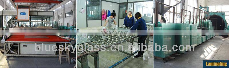 Standard size 12mm silk screen tempered glass panel with CE certificates