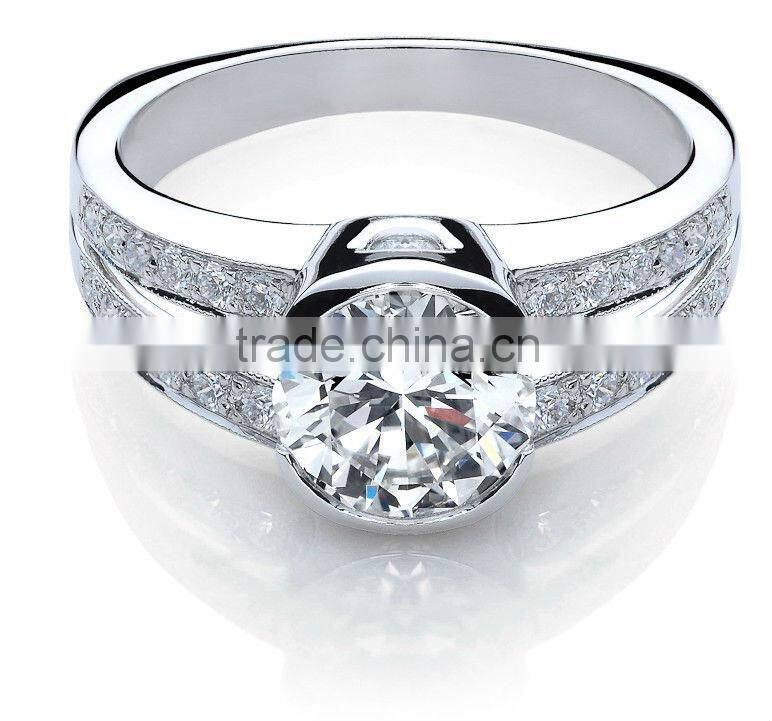 stainless steel fashion ring finger diamond ca stone rings for women and men