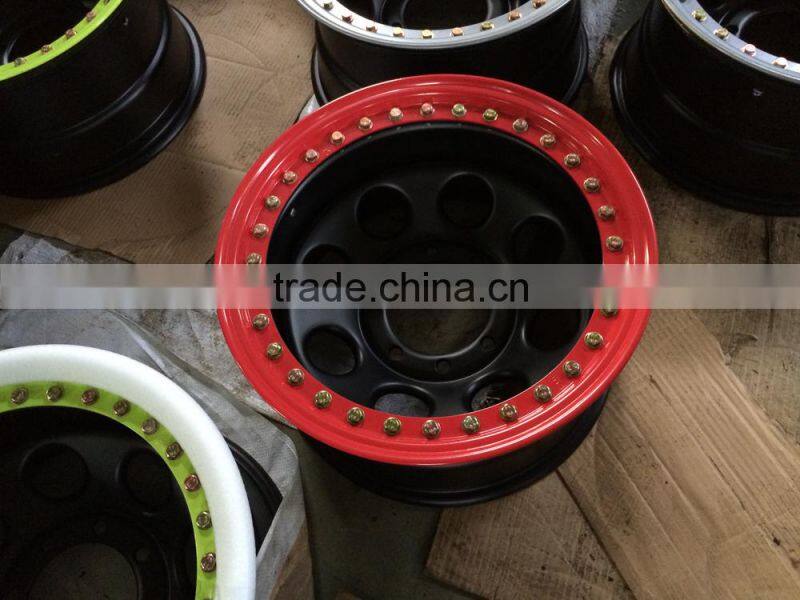 Imitation beadlock 4x4 steel rims for all offroad cars