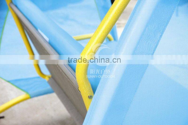 new product blue swing chair outdoor garden rocking chair with canopy high quality popular style