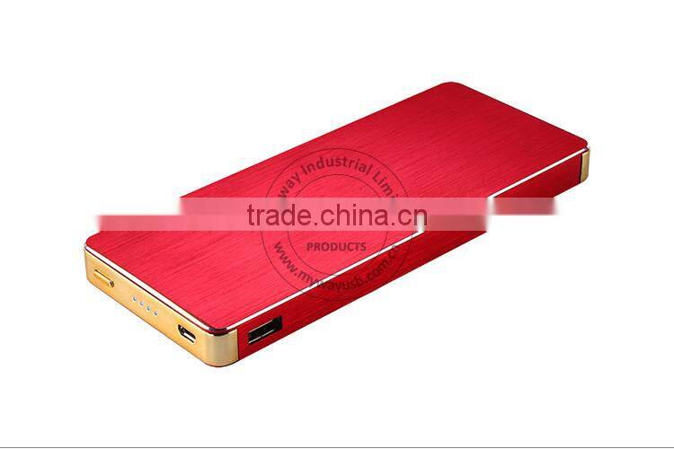 Personalized dual output usb power bank charger 12000mah for tablet charging