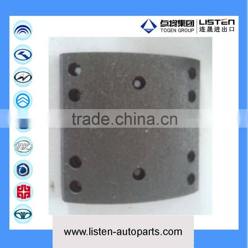 Guilin Daewoo bus high performance rear brake linning with semi metal material