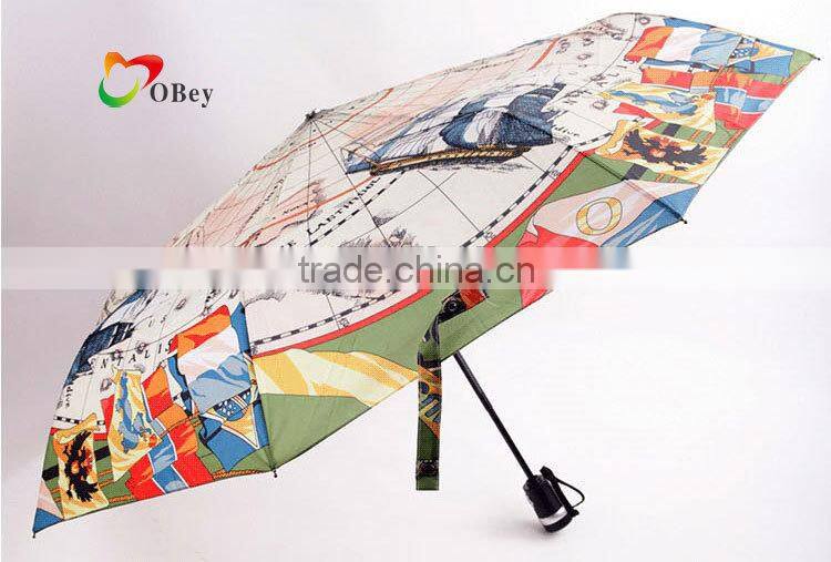 PRECIOUS 3 FOLD HAND OPEN UMBRELLA