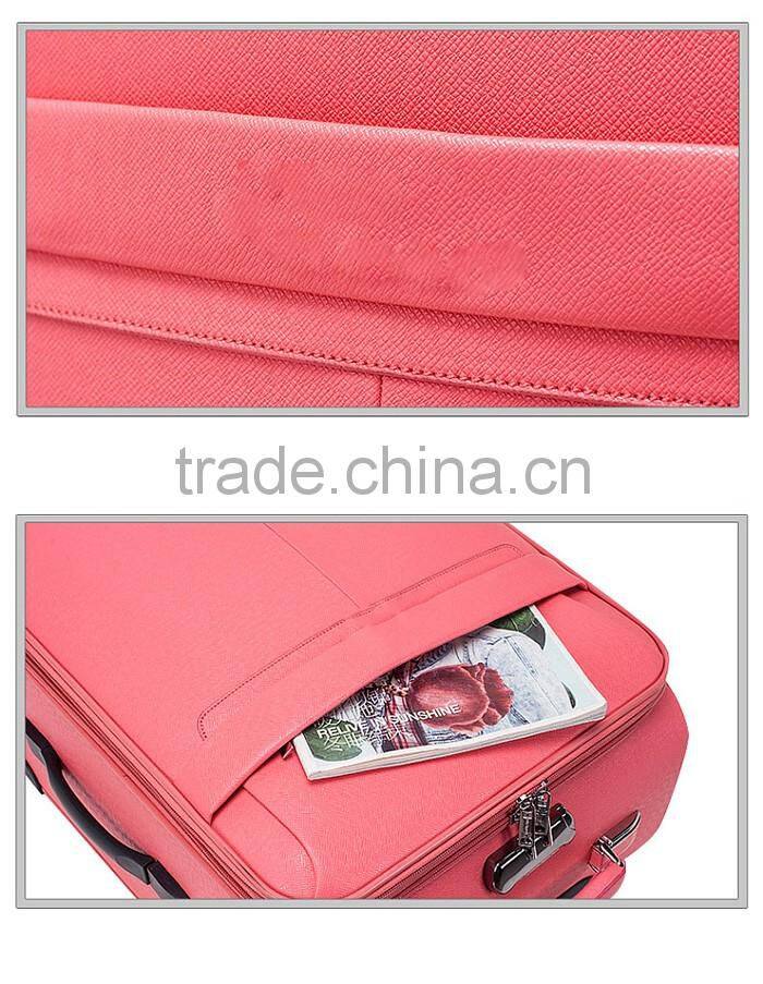 two pcs fashion design PU suitcase sets young girls and boys travelling luggage bag