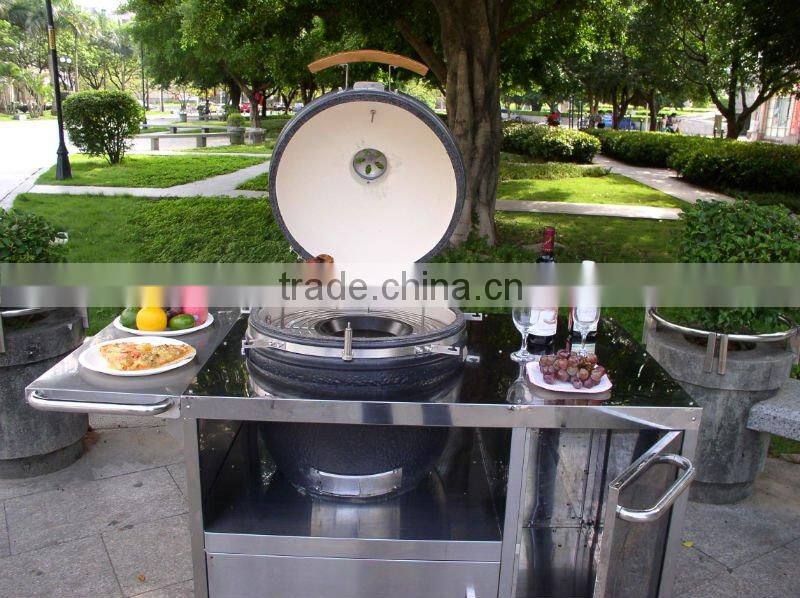 Luxury Commercial Movable Ceramic Egg Grill with Stainless Steel Trolley(AU-215S2)