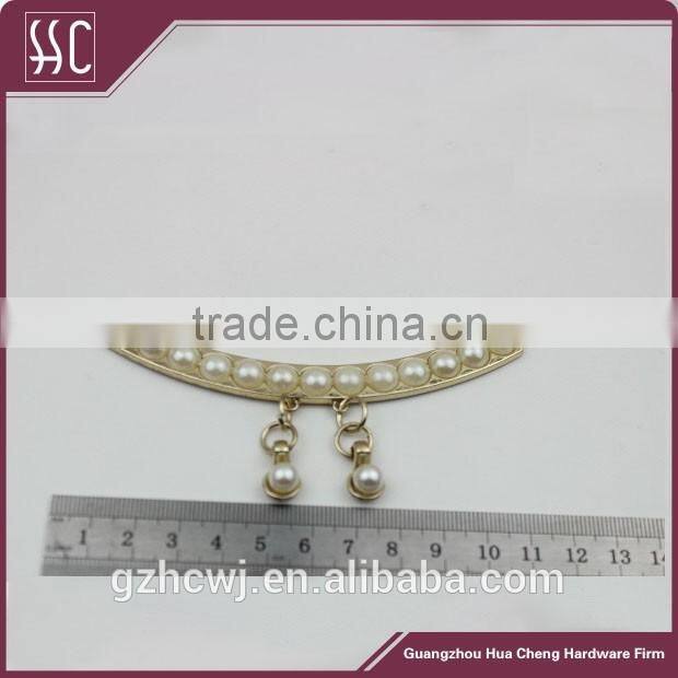 metal chain with pearls, metal handbag chain, Guangzhou metal chain