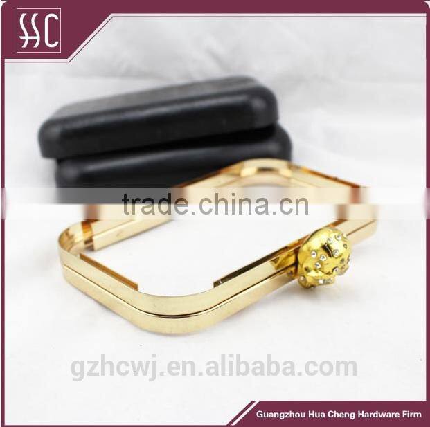 Fasion clutch frames with skull head & square box clutch frame
