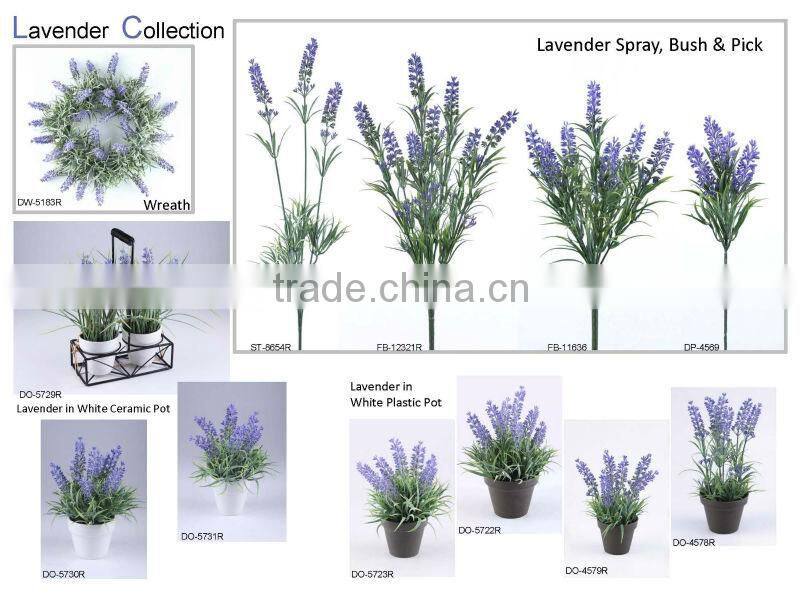 Artificial Flower Plastic Lavender Wreath
