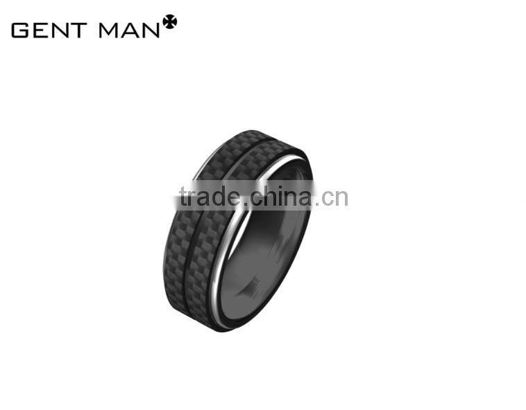 Fashion 8mm Titanium Rings bands for Men high Polish Wedding Band carbon fiber titanium ring band