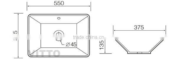 2014 new patented ce ceramic basin