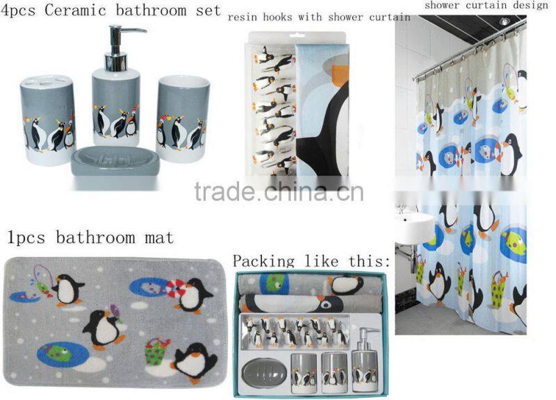 4pcs ceramic bathroom accessories
