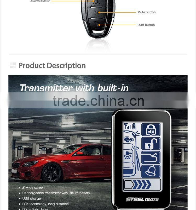 Steelmate T8210 remote engine start touch screen transmitter car alarm,car alarm system,anti-hijacking car alarm system