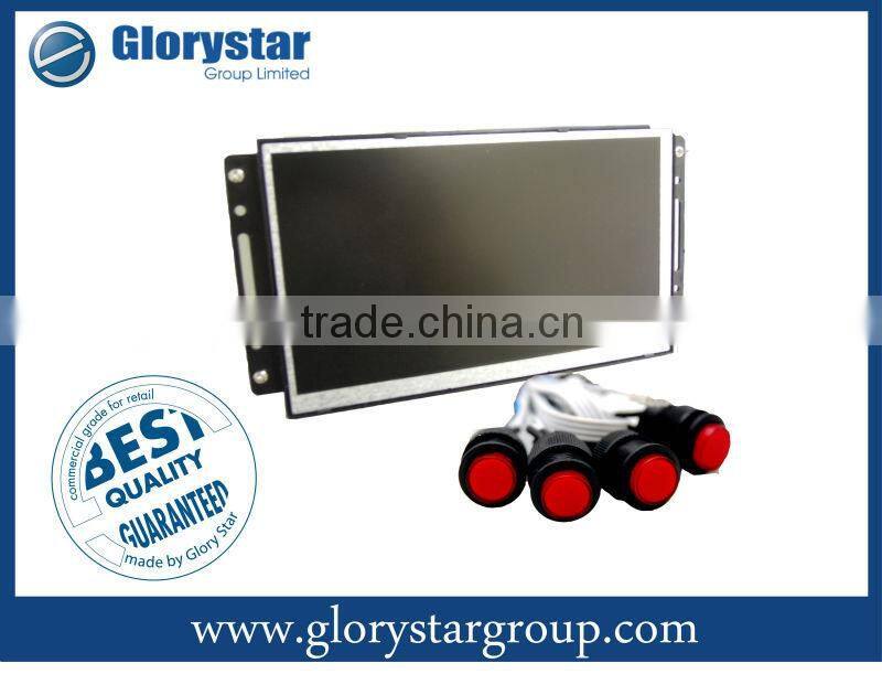 7 inch digital display advertising monitor with push button,
