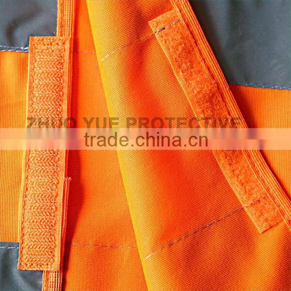 High Visibility 100% Polyester green suit Reflective Safety coat