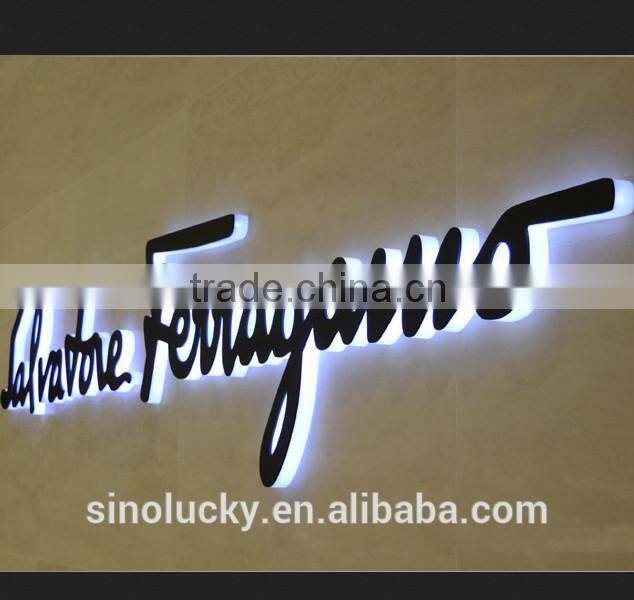 Custom led edge lit sign used in outdoor signage with 7 colors