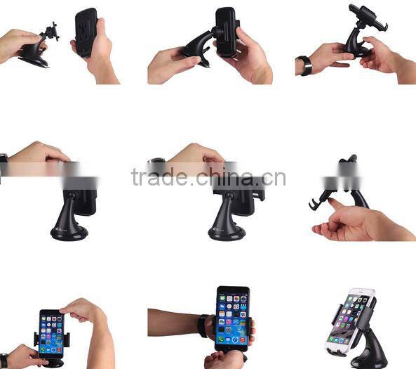 Silicon sticky phone holder sucker car dash mount car cradle for ipad