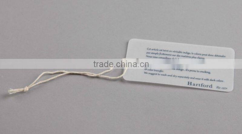 Factory Price PP Garment Transparent Clear Plastic Printed Bag Tag PVC Shirt Hang Tag