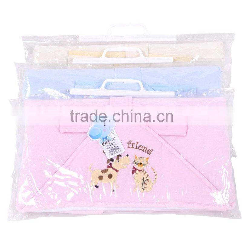 Fashion animal appilque 100 cotton long baby hooded sweater coat with chenille
