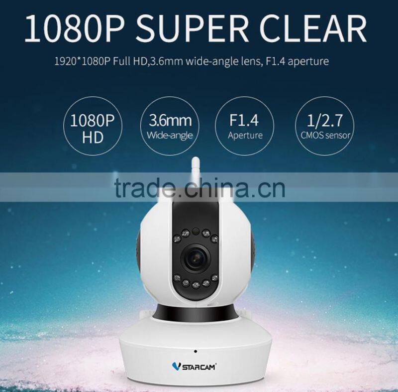 Hotsale VStarcam 2.0MP Pan tilt IP CCTV night vision 128GB TF card support full hd cctv camera