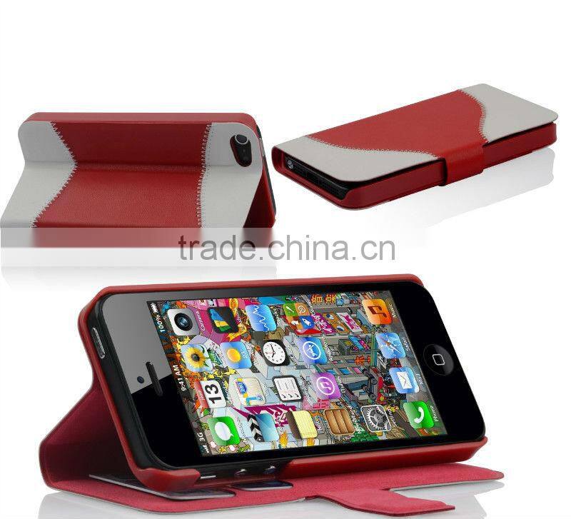 For i phone 5 case , Wallet leather case for iphone 5"