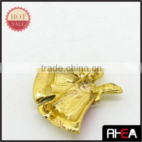Plated gold Fashion Alloy Christmas Bell Brooch Jewelry