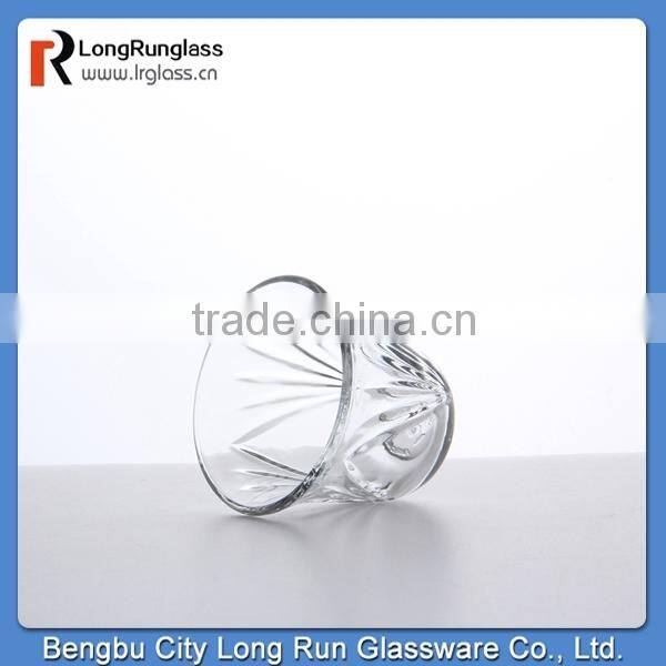 LongRun new product tableware summer flower cut white wine glasses set of six