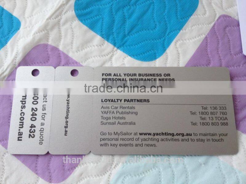 Free Design !! PMS color printing membership card/silk printing member card